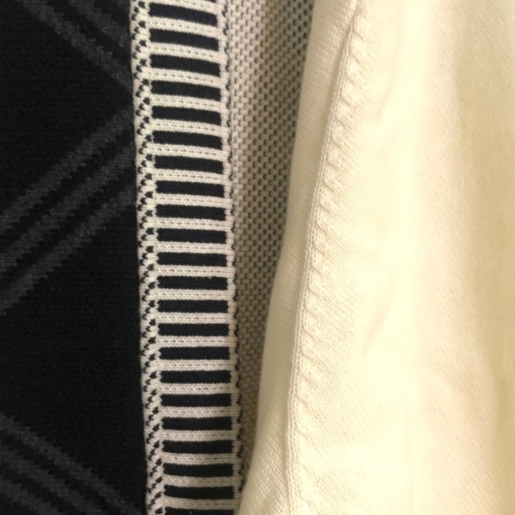 NWT F/X Fusion Sportswear Size M. 3/4 Zip Long Sleeve Sweater Black/Cream/Gray - Picture 6 of 6